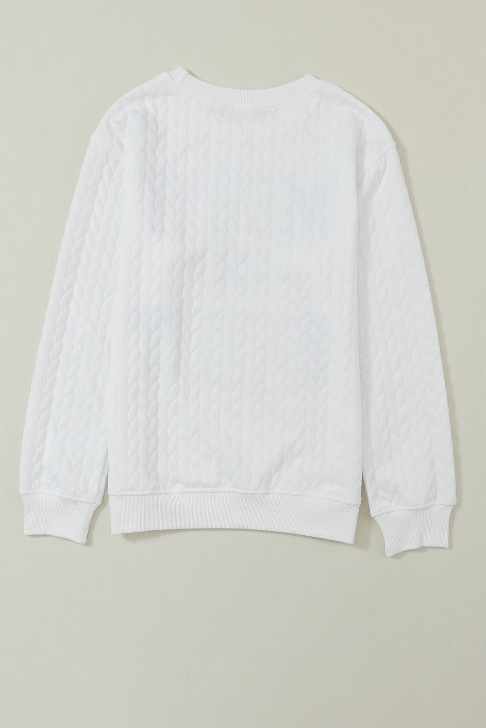 White Merry and Bright Quilted Sweatshirt - Luxe Mod 