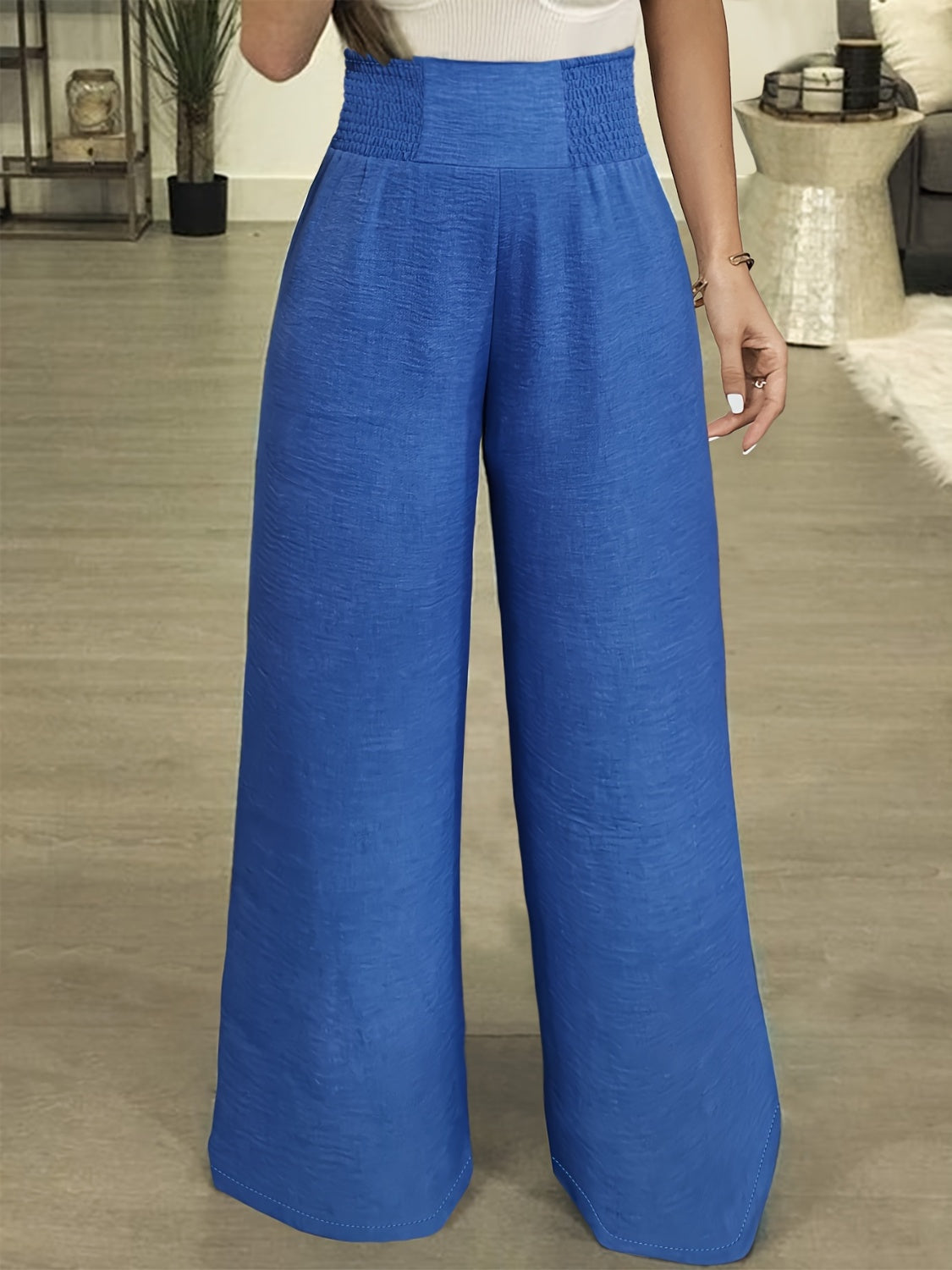 Plus Size High Waist Wide Leg Pants - Luxe Mod 