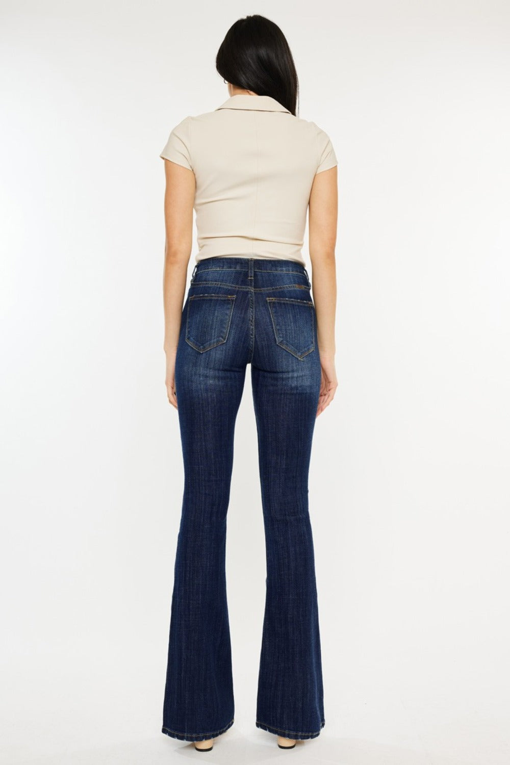 Kancan Full Size Mid Rise Slim Flare Jeans - Luxe Mod 