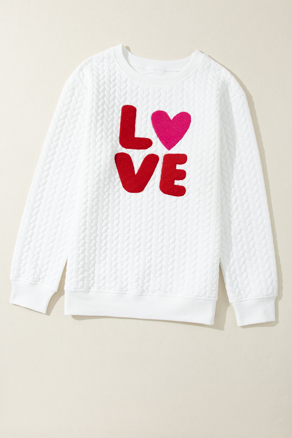 White Merry and Bright Quilted Sweatshirt - Luxe Mod 