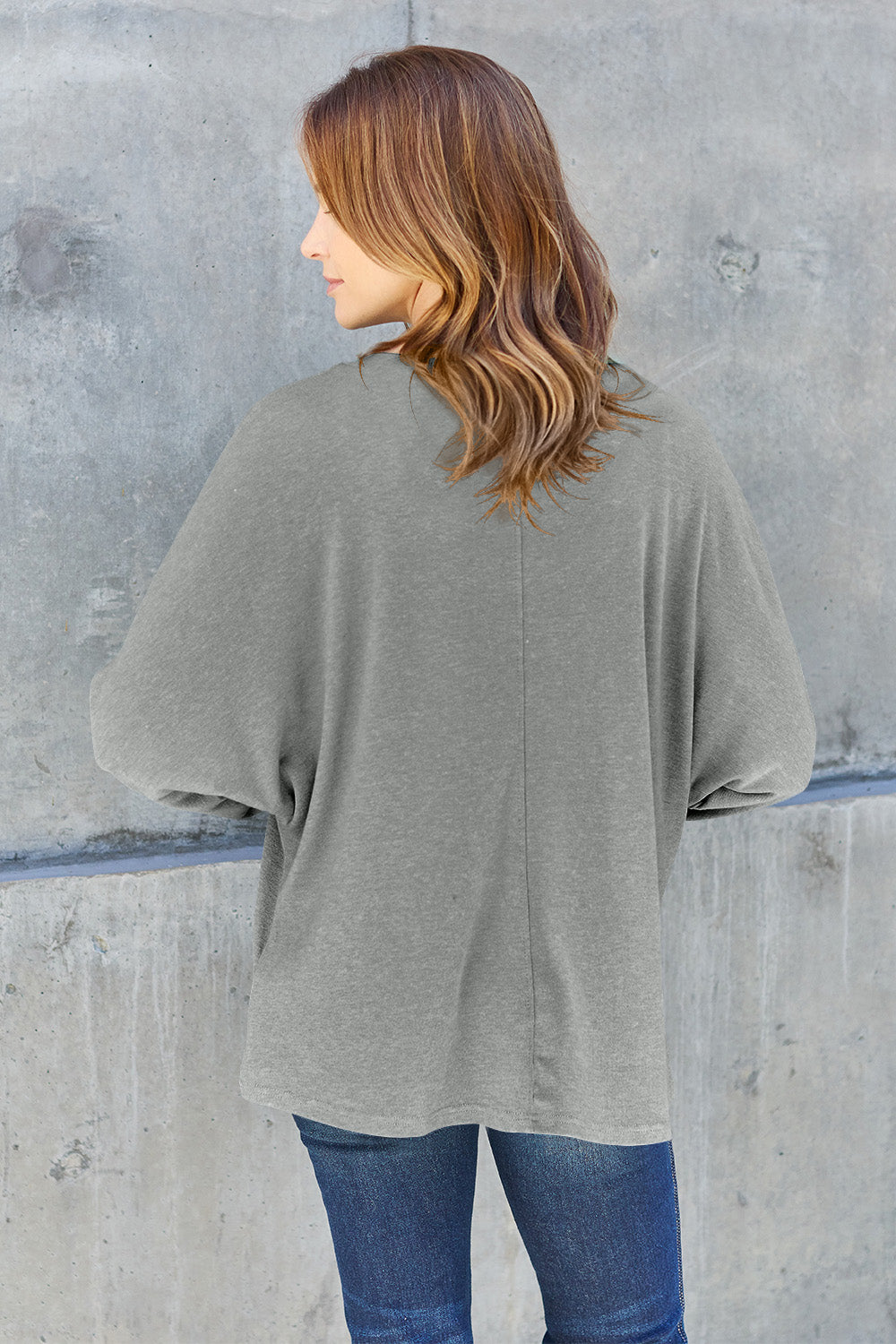 Double Take Full Size Round Neck Long Sleeve T-Shirt - Luxe Mod 