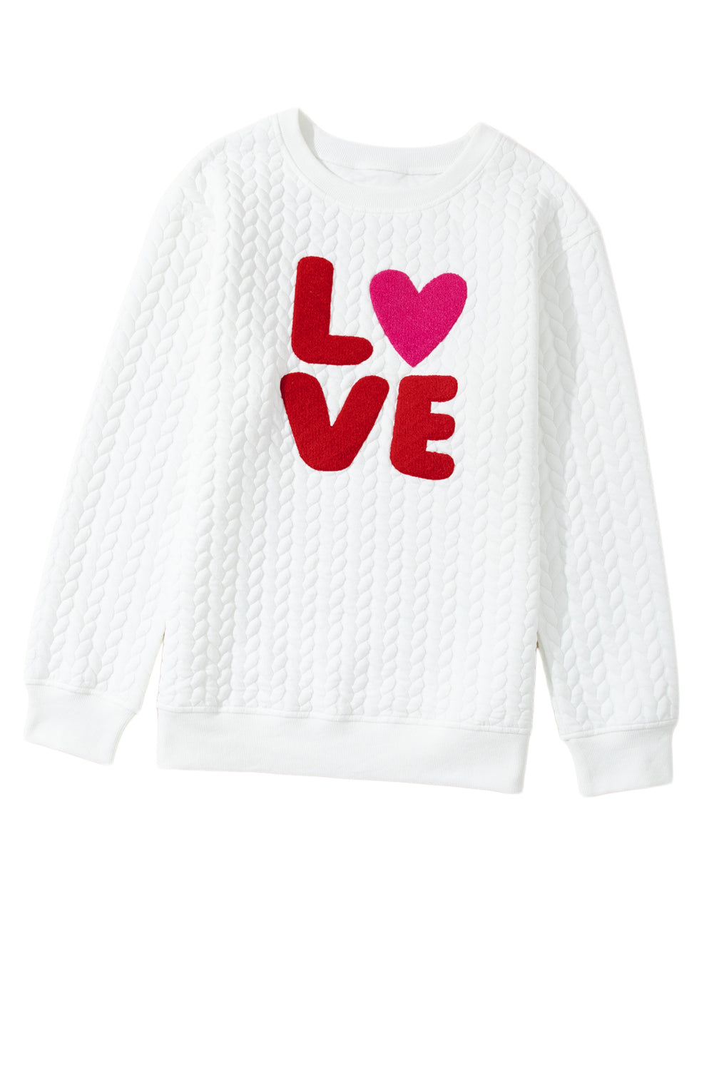 White Merry and Bright Quilted Sweatshirt - Luxe Mod 