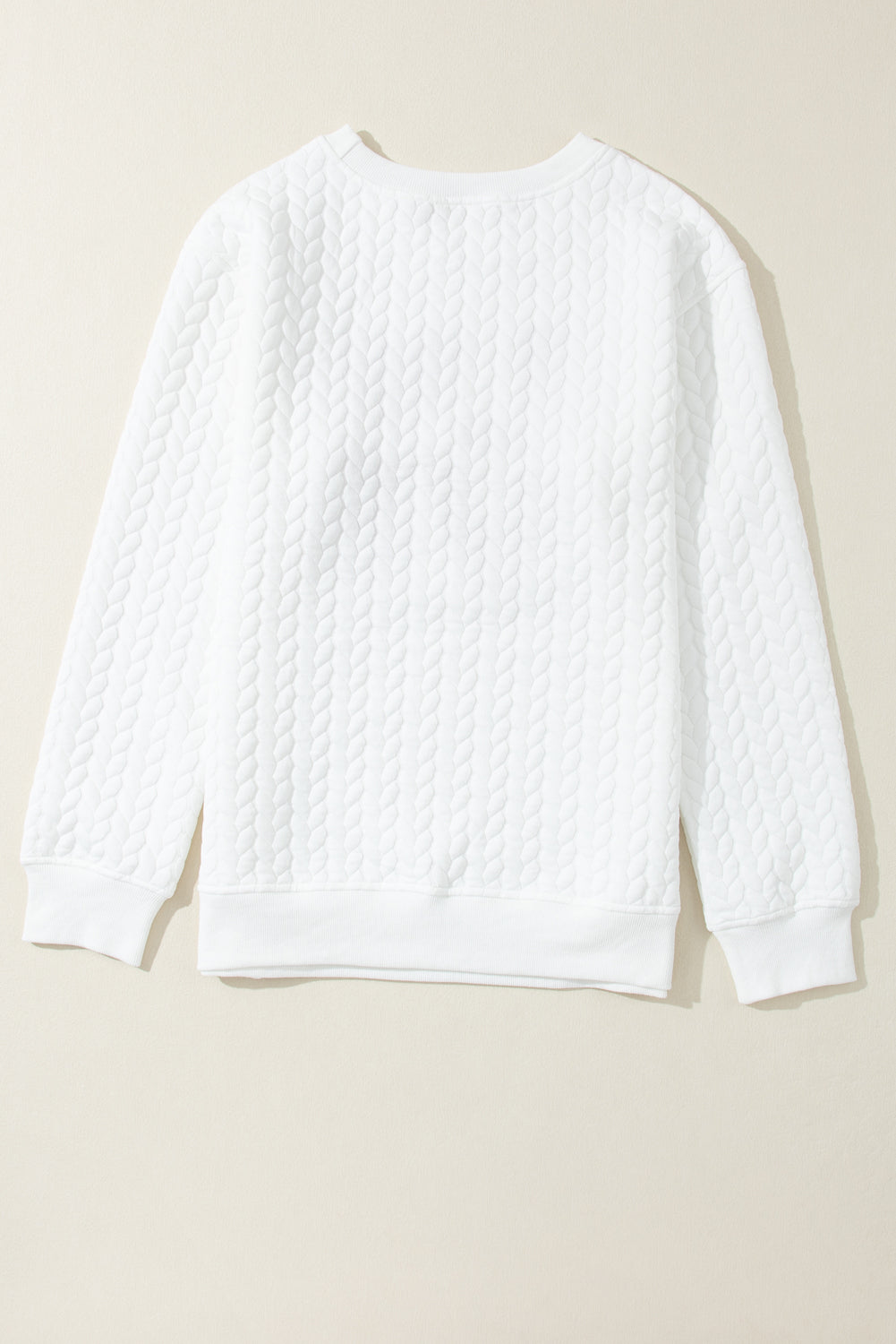 White Merry and Bright Quilted Sweatshirt - Luxe Mod 