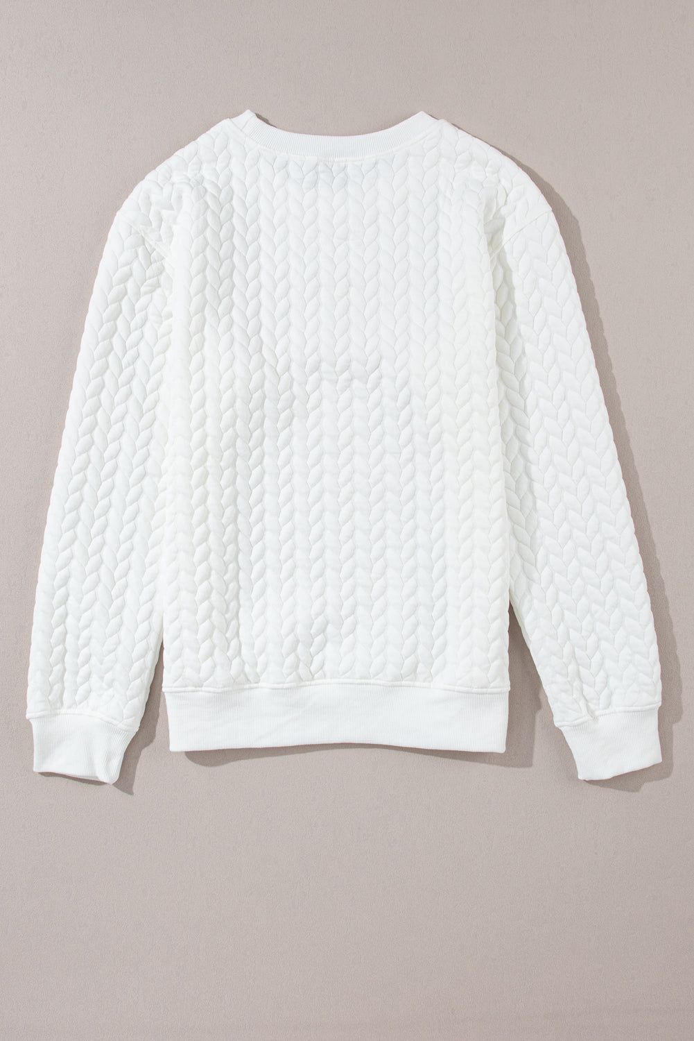 White Merry and Bright Quilted Sweatshirt - Luxe Mod 