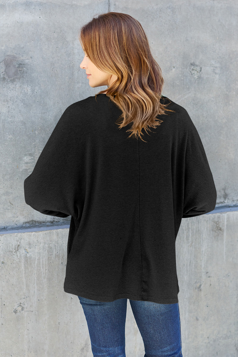 Double Take Full Size Round Neck Long Sleeve T-Shirt - Luxe Mod 