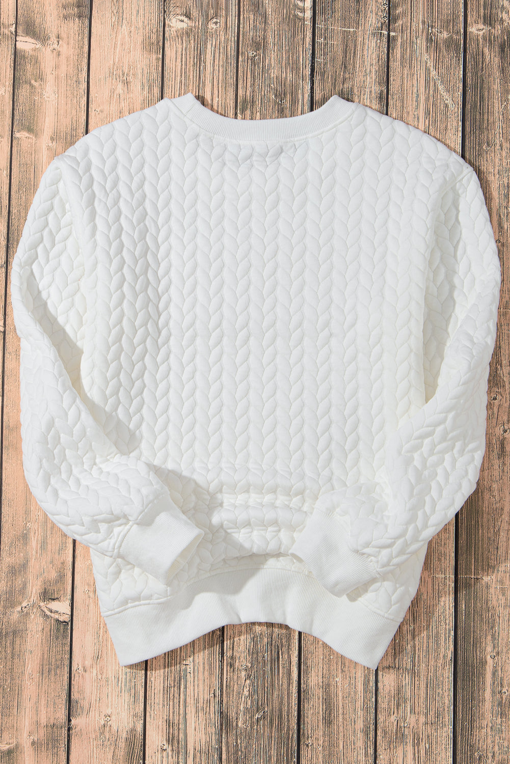 White Merry and Bright Quilted Sweatshirt - Luxe Mod 