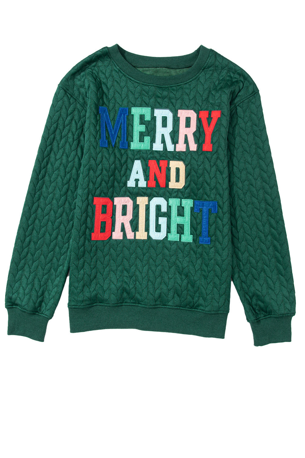 White Merry and Bright Quilted Sweatshirt - Luxe Mod 